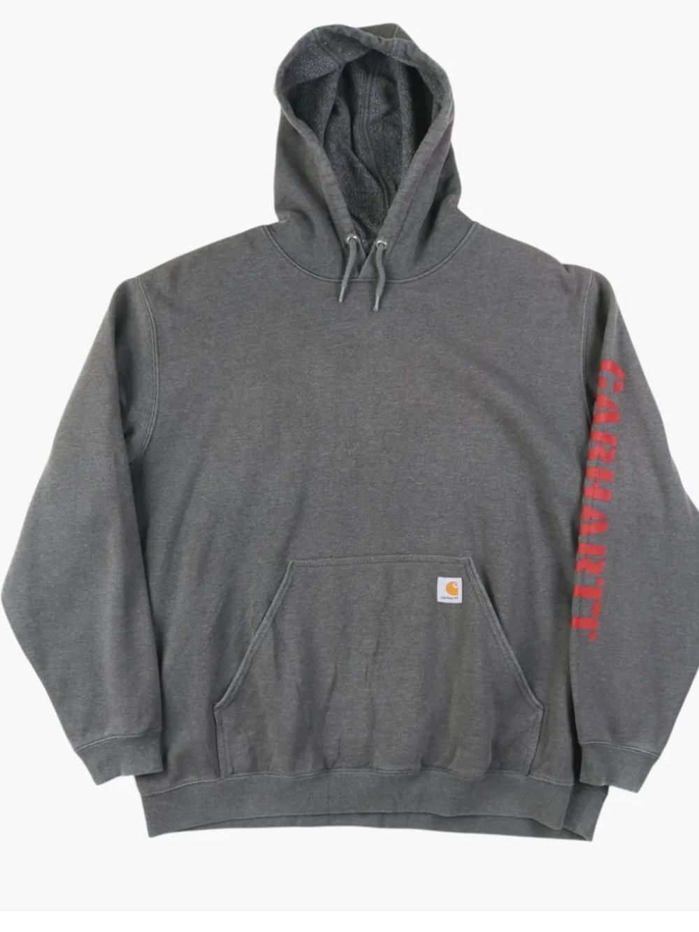 Carhartt Gray Pullover Hoodie Sweatshirt Men’s size Large